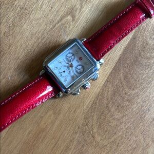Red Square Dial Watch